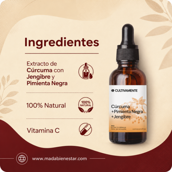Producto - CÚRCUMA + PIMIENTA NEGRA + JENGIBRE - 1