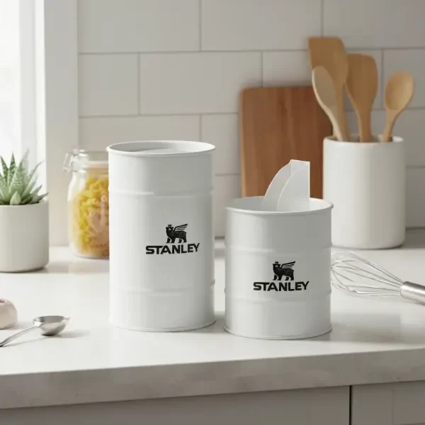 Producto - Latas Yerbera Azucarera Set Matero Blanco