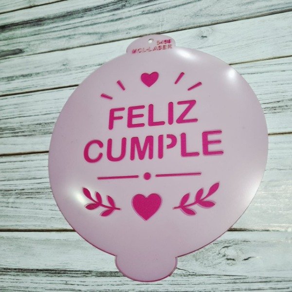 Producto - St 5498 Stencil Feliz Cumple de 20 cm