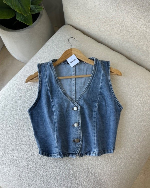 Producto - Chaleco strip de jeans
