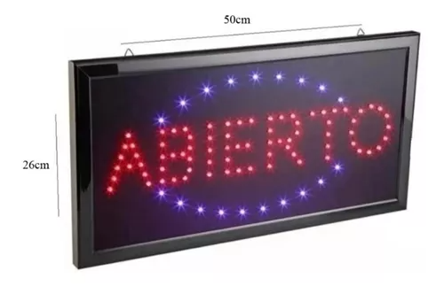 Producto - cartel luminoso abierto MC0578