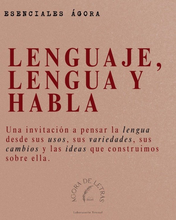 Producto - Esenciales Ágora- Lenguaje, lengua y habla -