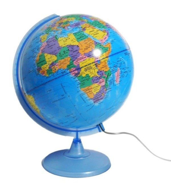 Producto - Globo Terráqueo Político Iluminado con Base Azul