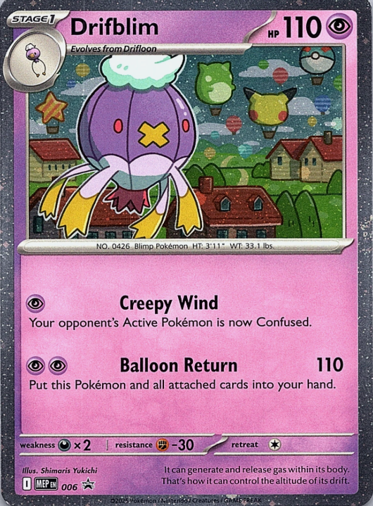 Producto - Drifblim MEP006 Mega Evolution Promo Holo Cosmos