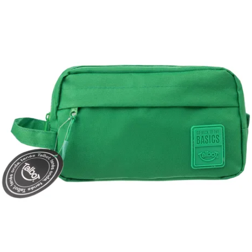Producto - CARTUCHERA TALBOT CLASSIC 2 CIERRES LISA VERDE BENETTON