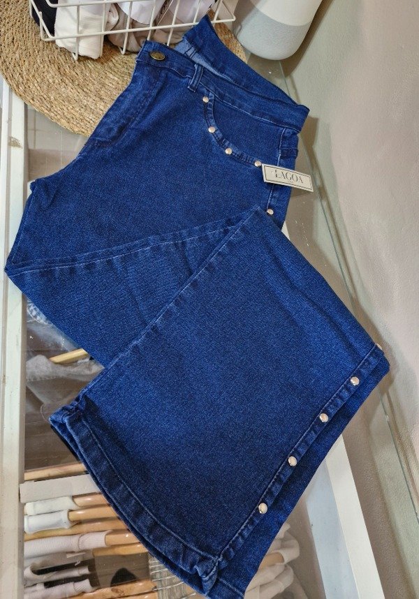 Producto - Chupin azul tachas corte recto 119