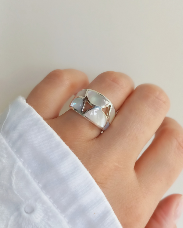 Producto - Anillo Nacar repartido xl .Plata925