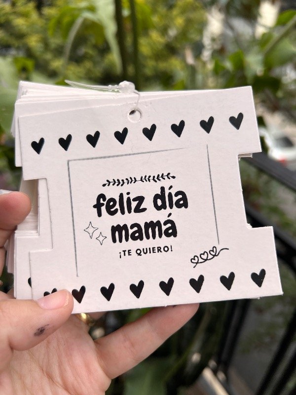 Producto - 10 cartoncitos para pulseras feliz día mama