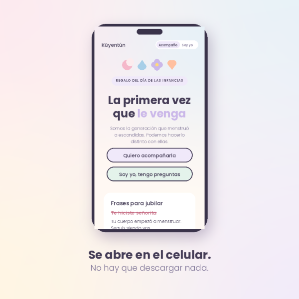 Producto - Guía digital - La primera vez que le venga - Menarquía