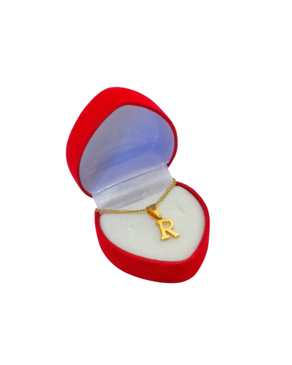 Producto - Inicial dorada pequeña letra R