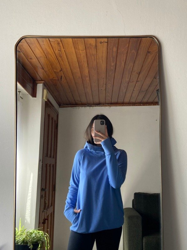 Producto - BUZO MICROPOLAR CON CAPUCHA AZUL