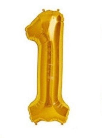 Producto - Globo Número dorado N1 - 1M x unidad