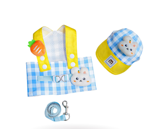 Producto - Conjunto Conejo XL - arnés, correa y gorrito