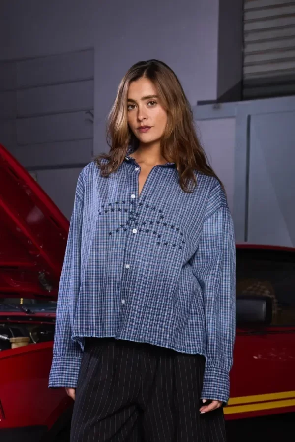 Producto - CAMISA MANGA LARGA AZUL - STARS - 6