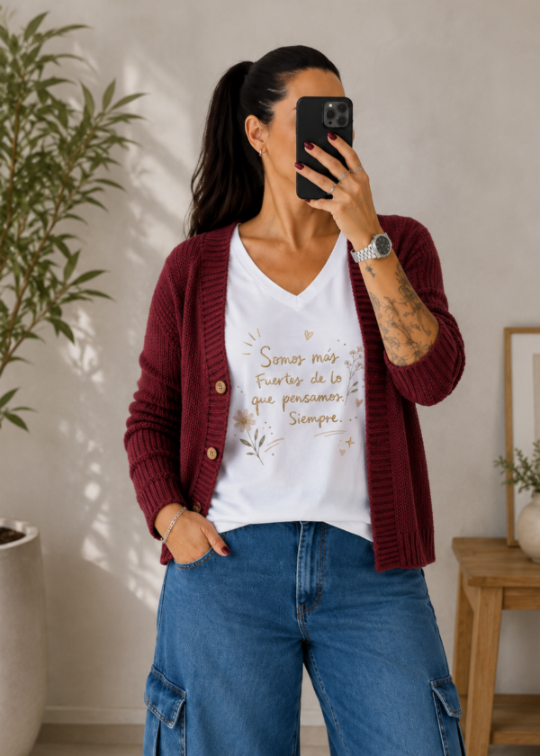 Producto - Cardigan Acrilico Bordo
