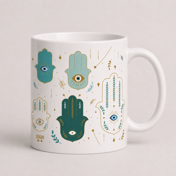 Producto - Taza Hamsa Turqueza