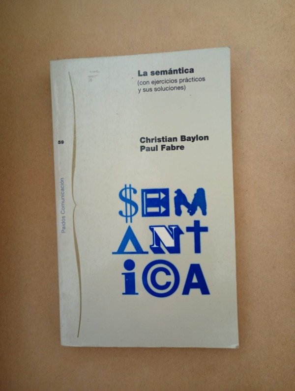 Producto - La semántica - Baylon Fabre - Paidós 1994