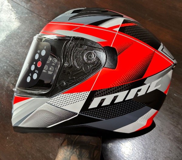 Producto - CASCO MAC 825 SPEED RAZOR ORANGE/GREY - 4