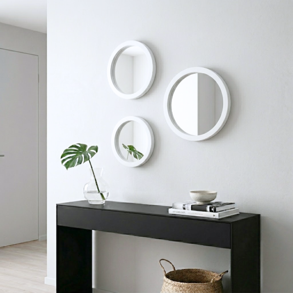 Producto - Set de 3 espejo circular Blanco