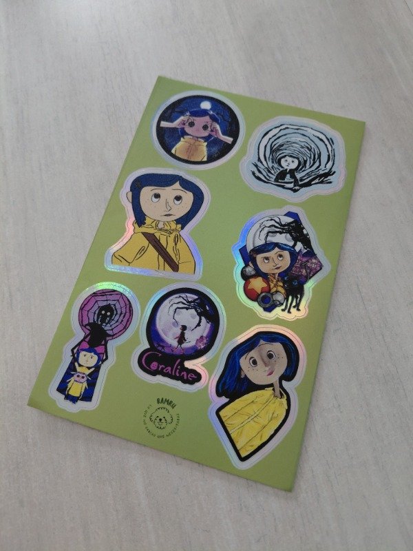 Producto - Planchitas de stickers - Coraline