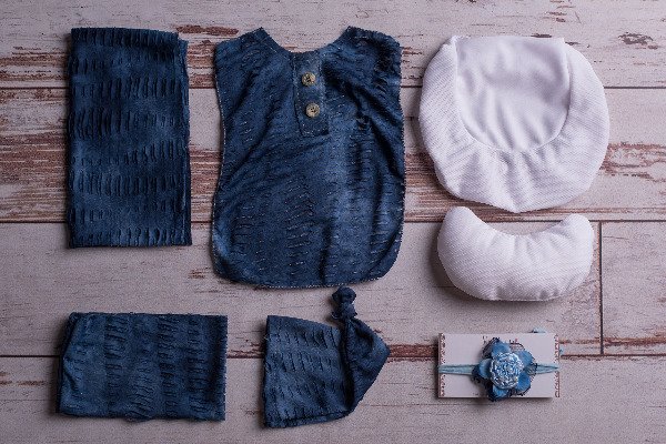 Producto - Set Nuditos Azul Batik Unisex