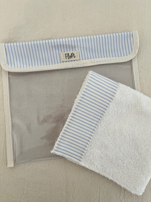 Producto - Kit Higiene rayitas celeste