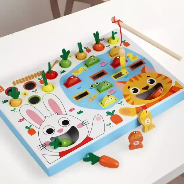 Producto - Juego de Madera de Pesca y Cosecha de Zanahorias
