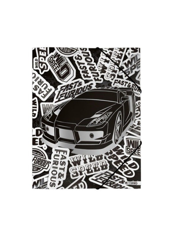 Producto - Carpeta Dibujo N5 Oficio 3 Solapas Elástico Mooving - Rápidos y Furiosos 2