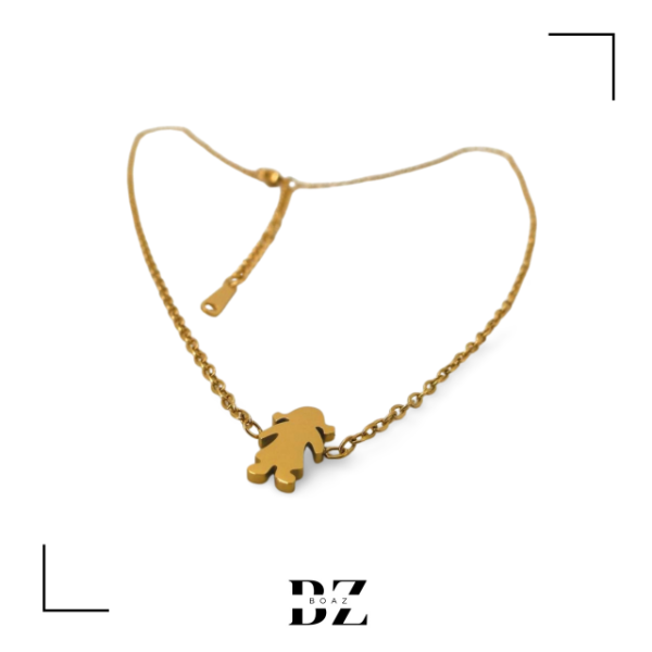 Producto - CADENA ACERO DORADO CON DIJE X PCS 1829-10