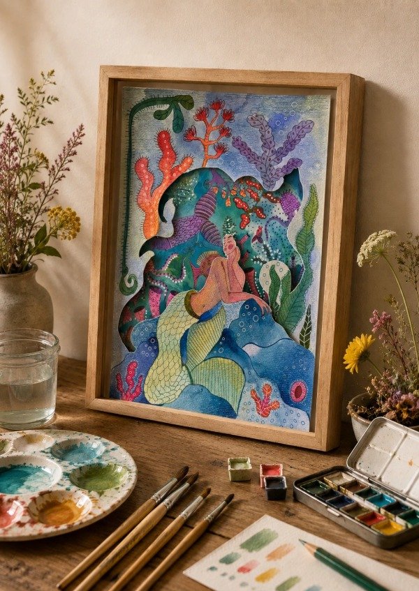 Producto - Un jardín bajo el agua - Obra original - 1