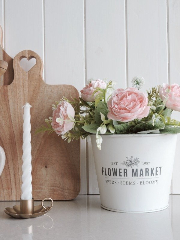 Producto - Contenedor- Porta maceta FLOWER MARKET zinc crudo
