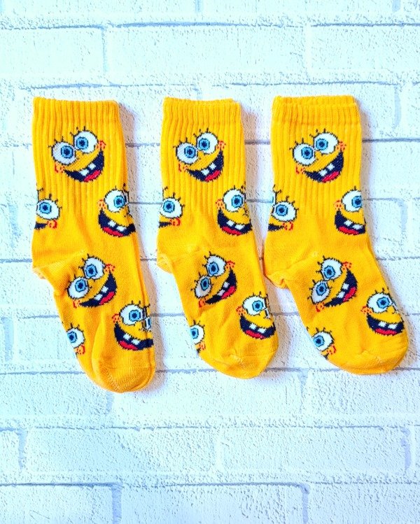 Producto - MEDIAS INFANTILES BOB ESPONJA AMARILLO