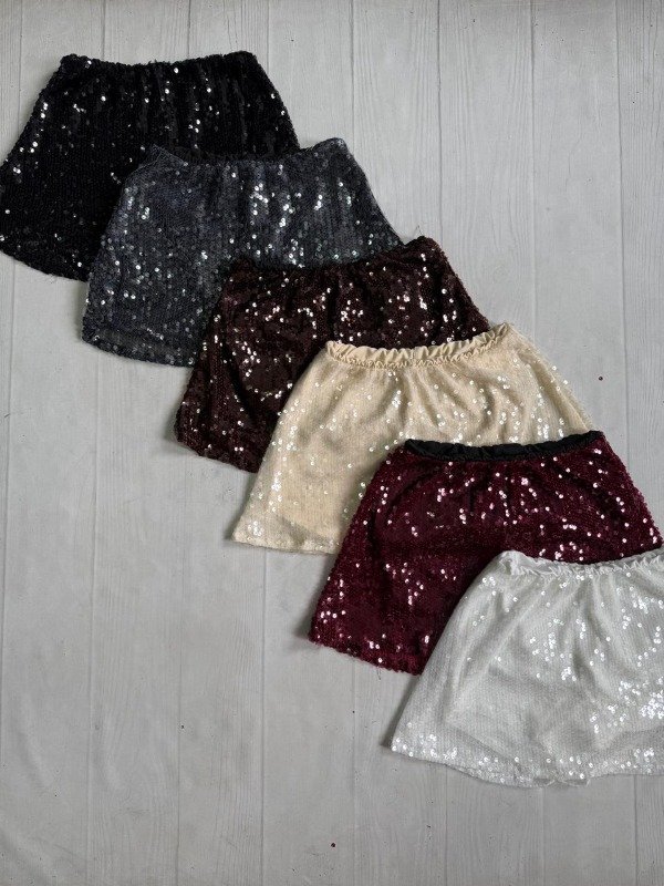 Producto - [4928] Short pollera lentejuelas ''Ibiza''