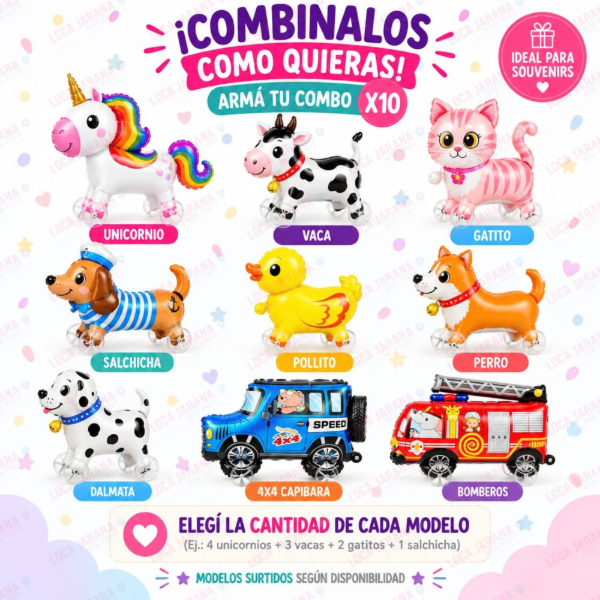 Producto - Globo Temático Con Ruedas X10 - 1