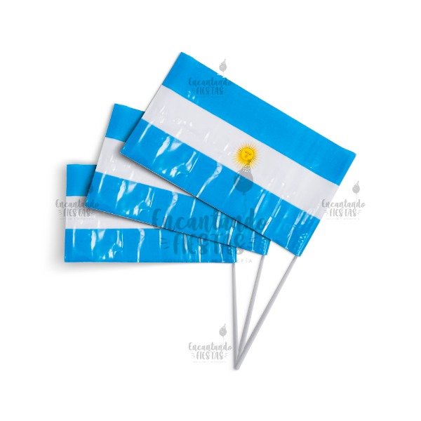 Producto - x3 Banderitas Argentina Plastica