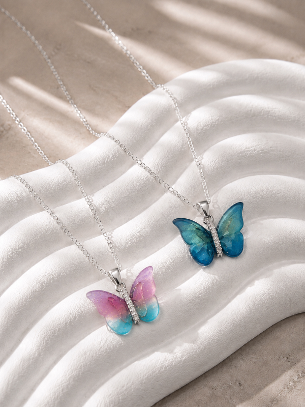 Producto - CADENA PLATEADA MARIPOSA 3702 - 0