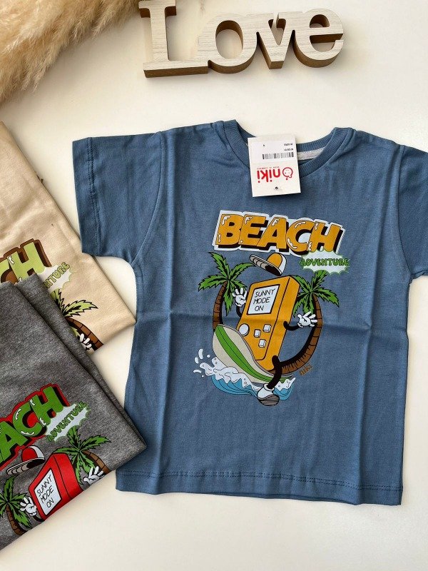 Producto - Remera manga corta "BEACH" - COD 528