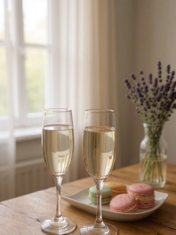 Producto - Copas de champagne con borde dorado