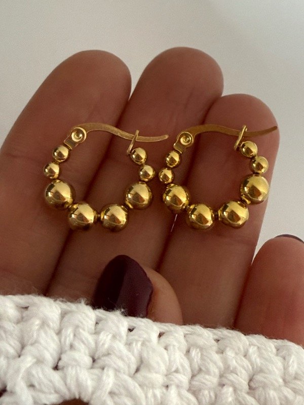 Producto - AD418 Aros bolitas 1,5 cm