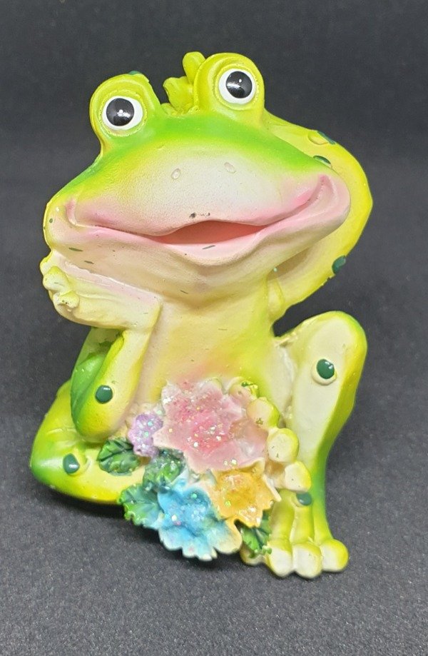 Producto - Rana con flores 7 cm