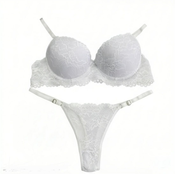Producto - 3519 - Conjunto de Encaje Taza Hueca + Colaless Regulable - 1