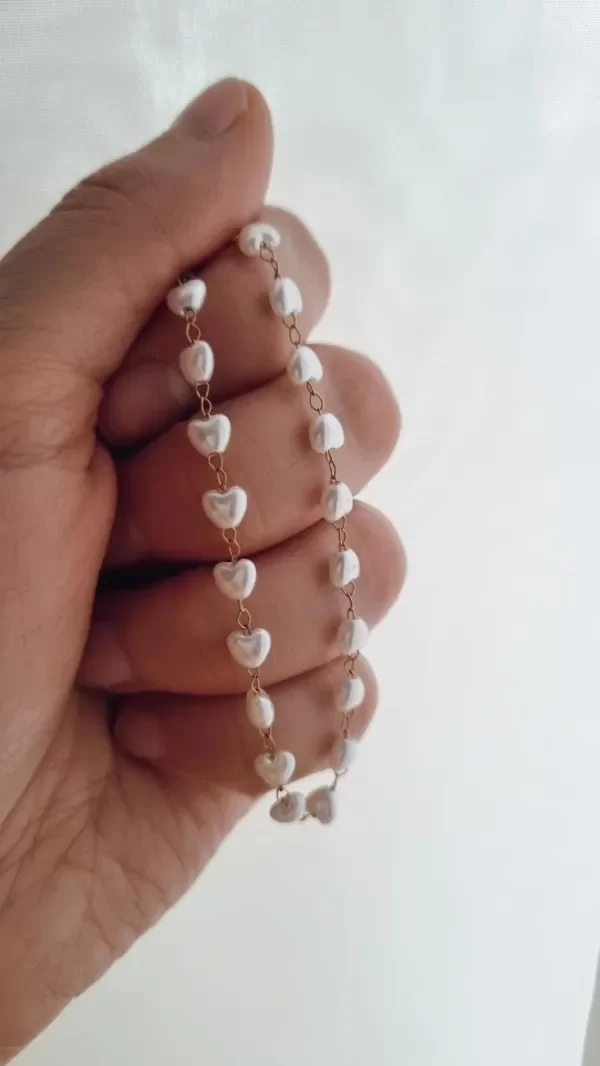 Producto - Pulsera corazon con perlitas peques AD