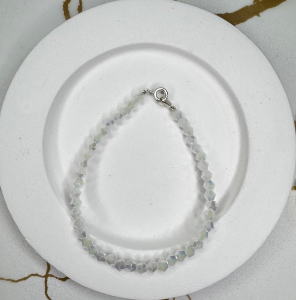 Producto - Pulsera blanca plata