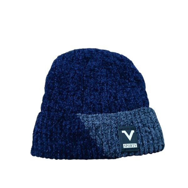 Producto - Gorro de Chenille interior piel Sports Azul