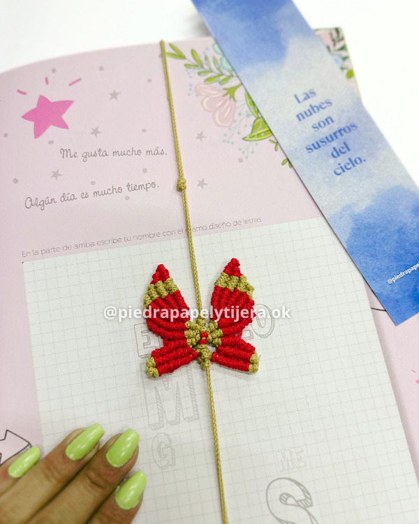 Producto - Señalador marca páginas mariposa rojo