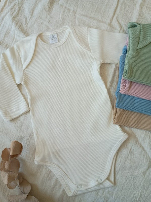 Producto - Body Morley manga larga natural