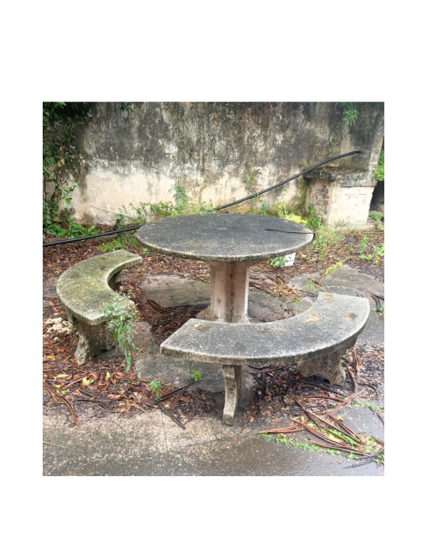 Producto - Juego de jardín de cemento / 1.2m de diám