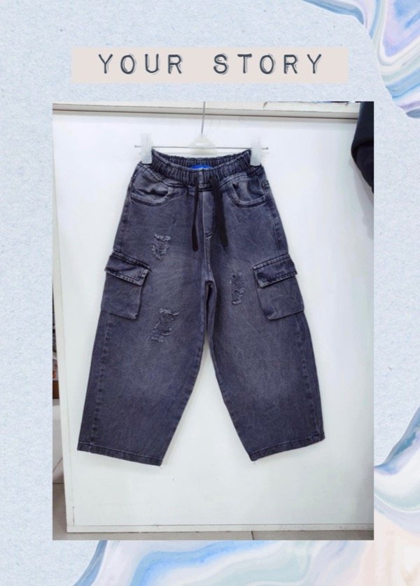 Producto - Cargo Baggy Nevado rasgado
