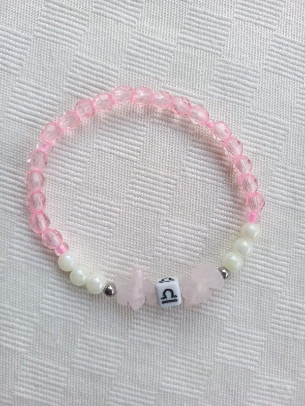 Producto - Libra - Pulsera Vibracional Color Cuarzo Rosa