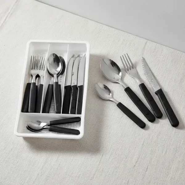 Producto - Juego De Cubiertos Carol X 24 Piezas + Cubiertero Acero Inox